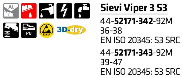 SIEVI VIPER 3 S3 Größe 36-38